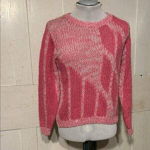 VNTG 80s EVIAN II Hand Knit Sweater Made Korea 100% Acrylic Sz Med Grandmacore